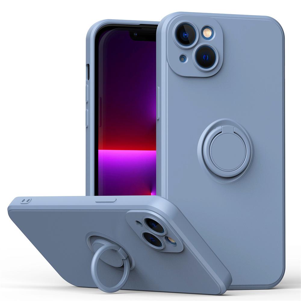 Liquid Silicone Magnetic Cases For For Iphone 1 14 13 12 11 Pro Max XS XR 6 6s 7 8 Plus SE Soft Cover With Ring Holder