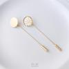 14K Gold-Filled Mesh Disc Brooch with Color Retention and Copper-Plated Gold Pin
