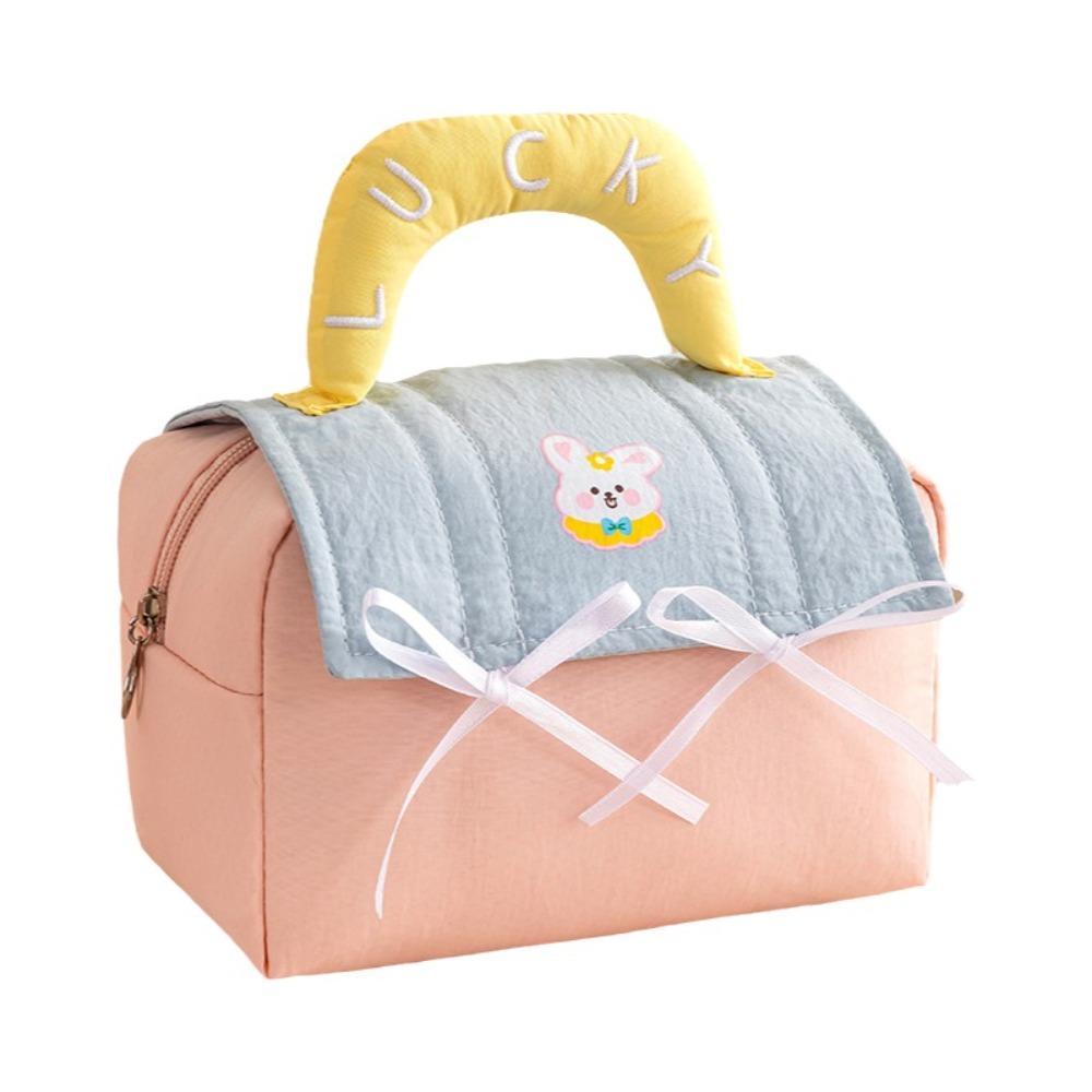 House Shape Cosmetic Bag Waterproof Toiletry Bag Multi-functional Makeup Bag  Women Girls розовый/синий