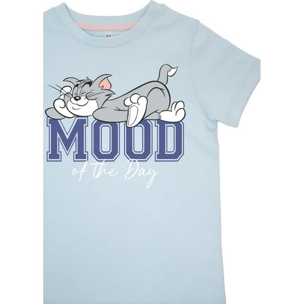 Tom & Jerry Girls Mood Of The Day Stars Short-Sleeved Long Pyjama Set