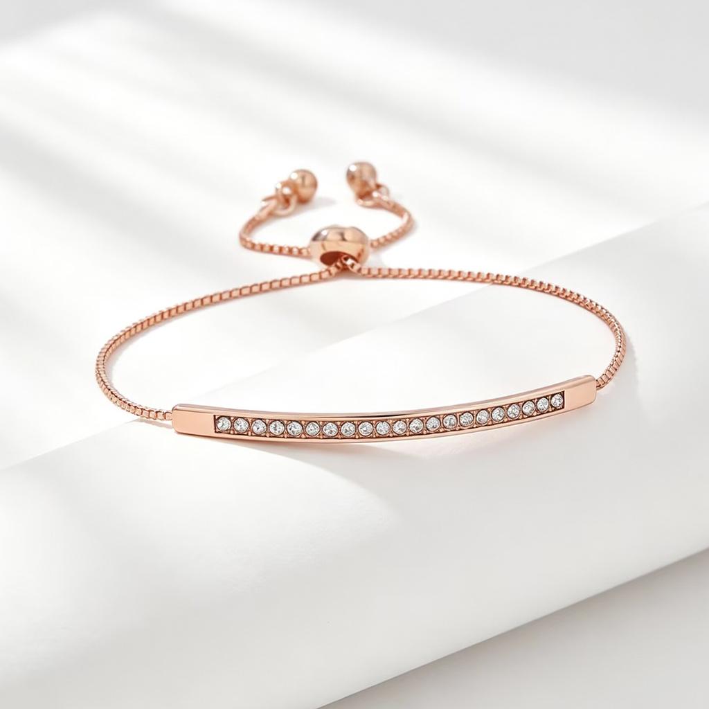 Xiyin, hot-selling creative and exquisite full diamond pull bracelet, micro-inlaid zircon single-row curved bracelet adjustable
