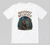 Christian Bigfoot Bigfoot Believes Unisex Tee White T-shirt