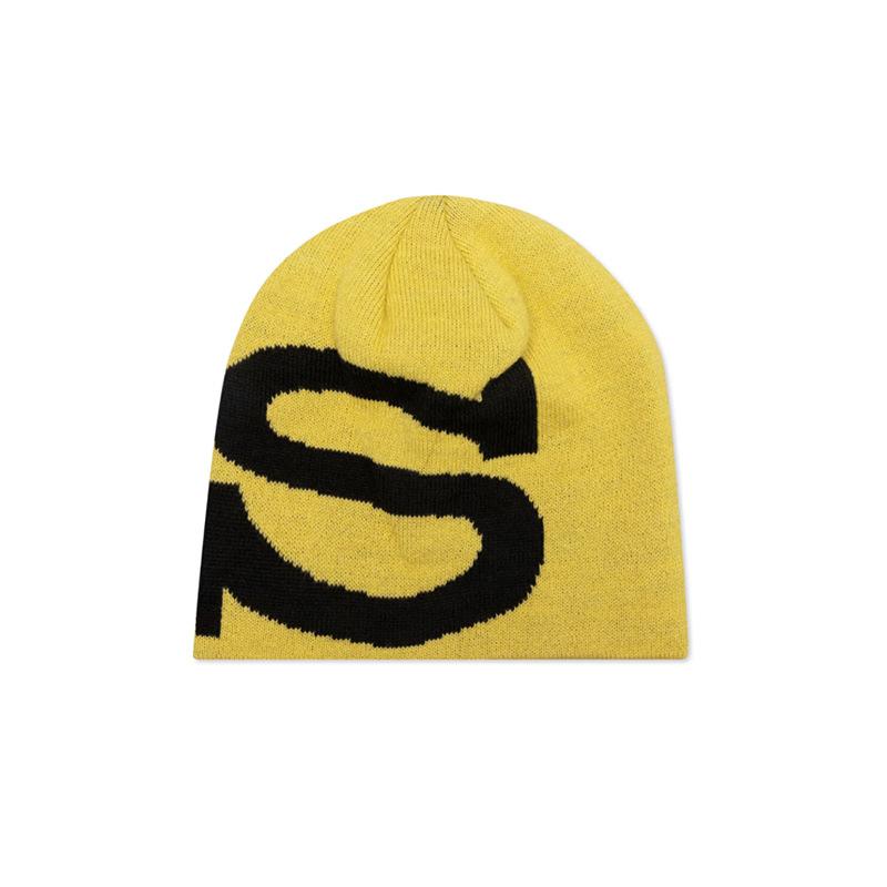 

New Y2K Knitted Beanies Hat Unisex Autumn Winter Warm Wool Beanies Hip Hop Ear Gorras Skiing Cycling Outdoor Letter S Hat