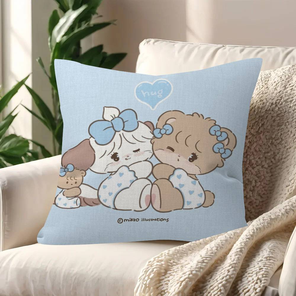 Cute M-Mikko Anime I-Illustrations Personalized Picture Text Home Decorative Pillows Household Gifts 45X45Cm