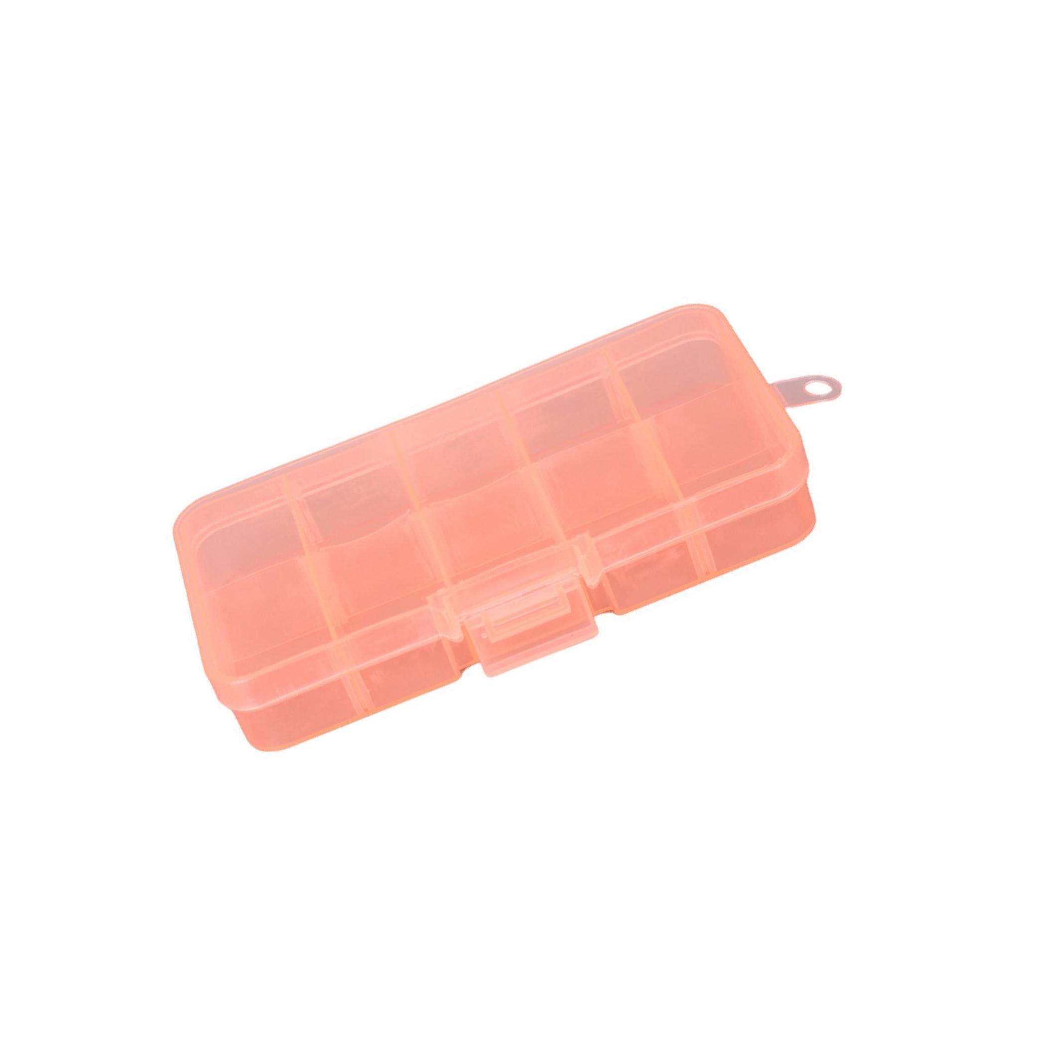 

10 Grid Plastic Jewelry Removable Storage Box Convenient and Durable Container for Beads and Earrings Boxes Organiser оранжевый