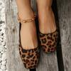 Spring/Autumn Sexy Elegant Fashionable Comfortable and Casual Walking Versatile Wear-Resistant Flat Leopard Print Shoes