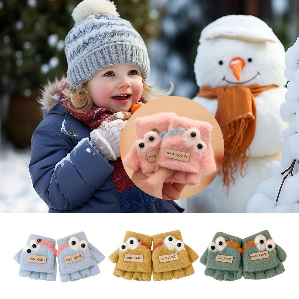 Cartoon Kids Knitted Gloves Cold Proof Warm Mitten  Boys Girls