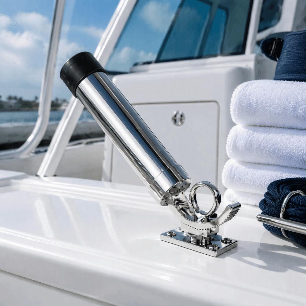 316 Stainless Steel Boat Rod Mount 360 Degree Rotating Marine Rod Bracket Speedboat