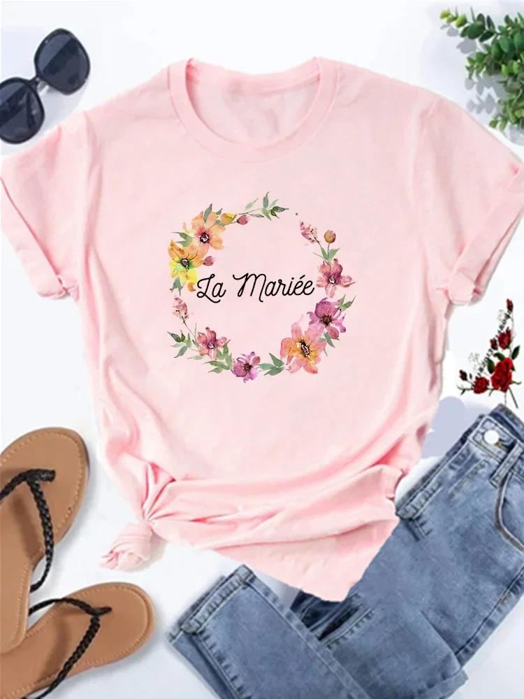 Team Bride T-shirt Bachelorette Party Tees Bride Team Tshirt Black White Pink T-shirts Wedding Team Tops Engagement Tees