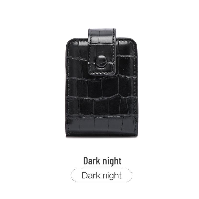 

Crocodile Pattern Mini Makeup Bag: Portable Lipstick Storage Handbag with Mirror