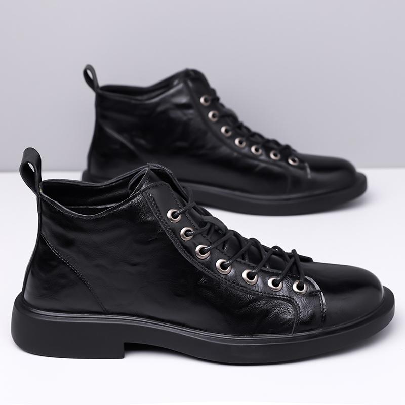 

2026 New Men s Handmade Leather Loafers Boots Fashi Ethnic Style Casual Shoes Comfortable Lightweight Breathable Mens Boots 38