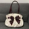 Trendy Vintage Women's Bow Handbag Aesthetic Dot Y2k Lady Shoulder Bags All Match Casual Chic Ins Underarm Bag Streetwear