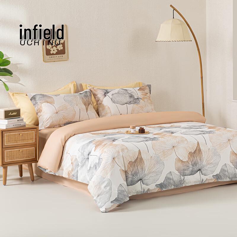 Uchino Lotus Pond Serene Bedding 4-Piece Set
