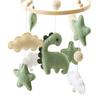 Baby Crib Mobile Dinosaur Cloud Stars Nursery Decor Handmade Felt Hanging