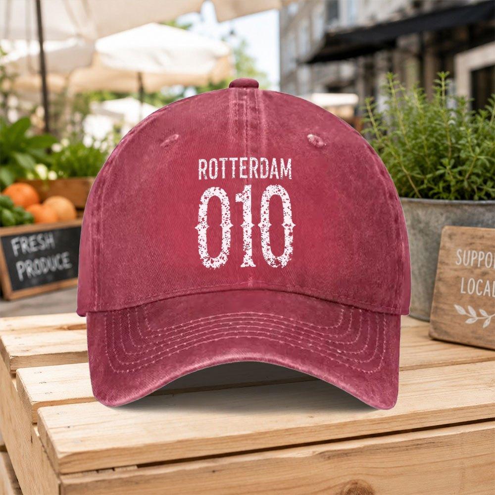 Rotterdam Printed Baseball Cap Suitable for Outdoor Hiking Daily Commuting Casual Wear Lightweight Duckbill Hat with Ro