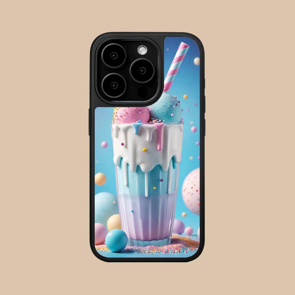 Milkshake Icecream Mobile Phone Case for iPhone 17 16 15 14 13 12 11 Air Pro Max Plus Matte Surface Colorful Cover Luxury Pretty