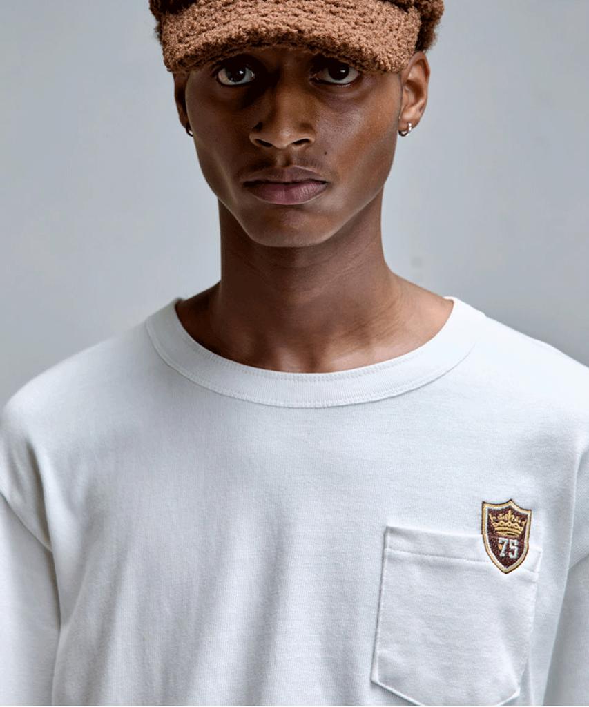 ERER Patch Layered Long Sleeve T-Shirt White