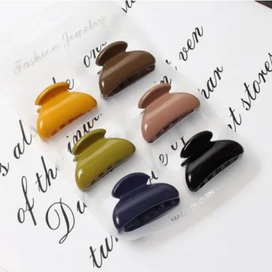 

6 шт. Маленькие пластиковые заколки-крабы для волос, однотонные зажимы для волос, модные женские, для девочек, черепаховые заколки-крабы, подарки, аксессуары для волос