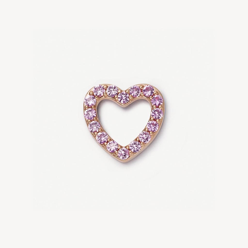 Inspired Style Heart Zircon Gemstone Pendant Necklace with Diamond Flower Clavicle Chain for Women
