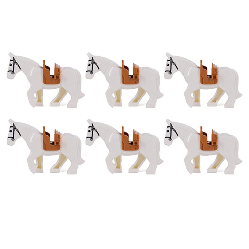 Medieval Military Building Blocks Cavalry Army Horse Animal Elephant Camel Wolf Crocodile Brick Toy Accessories S003