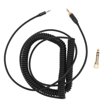Câble d'écouteur spiralé Connecteur plaqué or Cordon audio de remplacement pour casque NC700 QC45 QC35