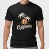 California Shirt Palm Tree Sunset Beach T Shirt Summer Vacation Tee