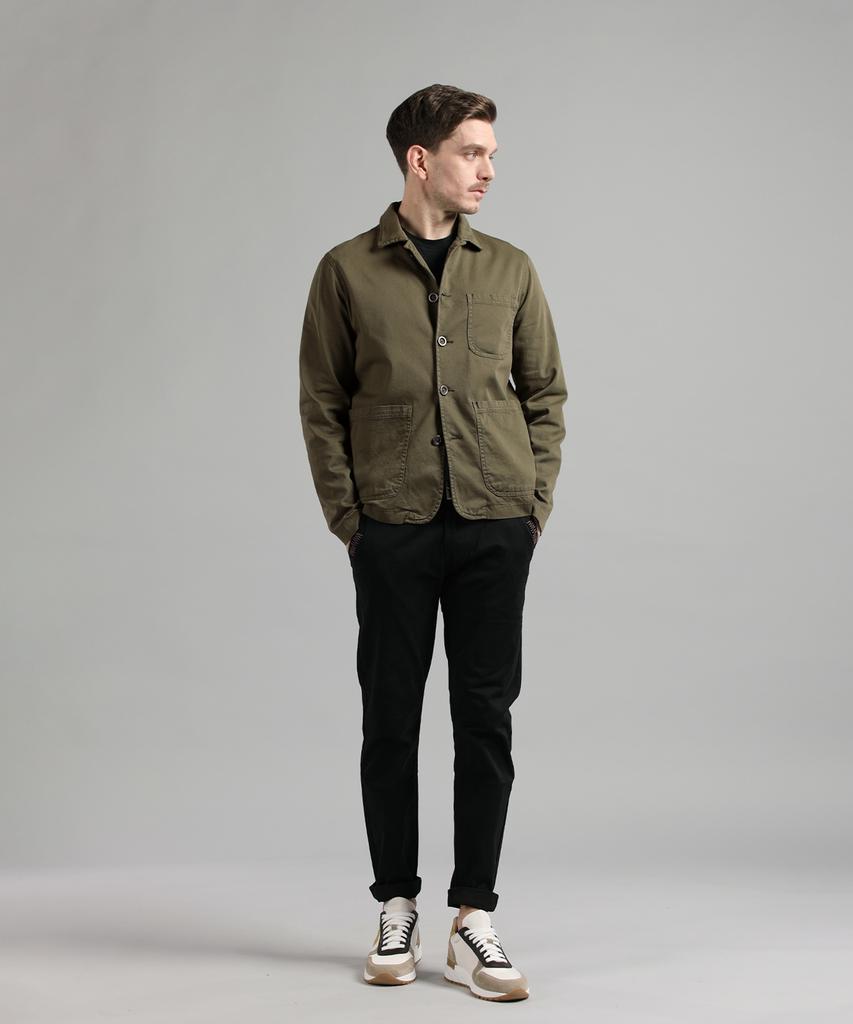 Panicale Khaki Cotton Work Jacket