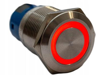Monostable Vandal-proof Pushbutton 250V 5A 19X38Mm Red