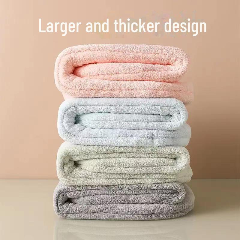 Double-Layer Quick-Dry Hair Towel - Coral Fleece, Super Absorbent, Thickened for Women and Students