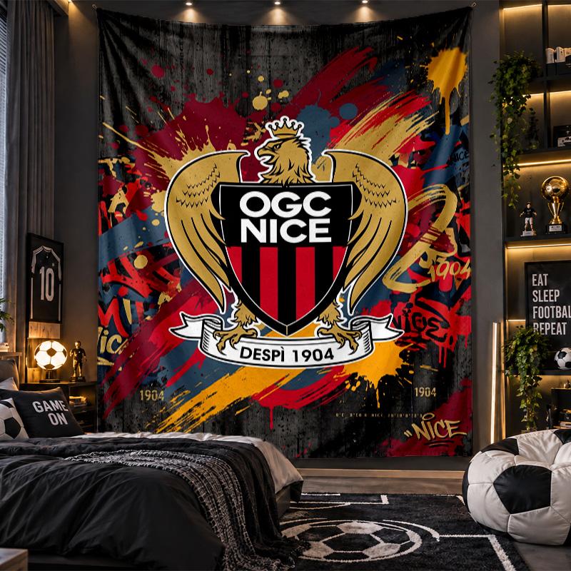 Wall Hanging Tapestry OGC Nice FC Print Cloth for Living Room Bedroom Home Decor