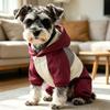 Waterproof Dog Hooded Jumpsuit Color-Block Dog Four Legged Clothes Winter Dog Clothes  Outdoor