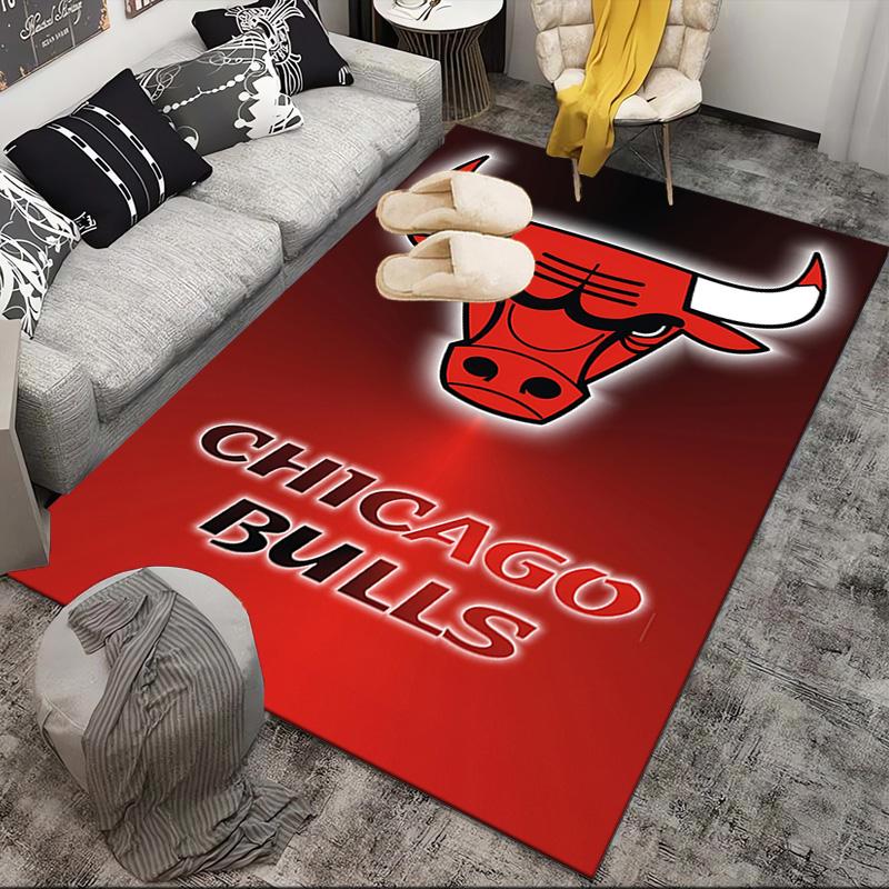 Red Bulls Basketball Area Rug Suitable for Indoor And Outdoor,Carpets for Kitchens, Homes, Offices, Living Rooms,Home Decor,Christmas Gift