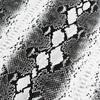 Tessuto in Pelle con Fantasia Serpente Bianco/Nero per Cucire Pantaloni a Gamba Larga Gonna in Pelle Tessuto Elastico Goffrato Tridimensionale