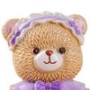 Mini Cartoon Bear Figurine Tiny Resin Bear Figures with Dress Cute Cake Toppers for DIY Crafts Dollhouse Fairy Garden Micro Landscape Decor