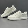 European 2026 Summer New Flat Baseplate Shoes Fashionable Leather Men's Flat Heel Versatile Sports and Leisure Board Shoes