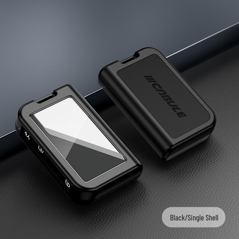 Compatible with Lynk & Co 03: Alloy Key Case, Metal or Leather Key Shell with Buckle and Rope.