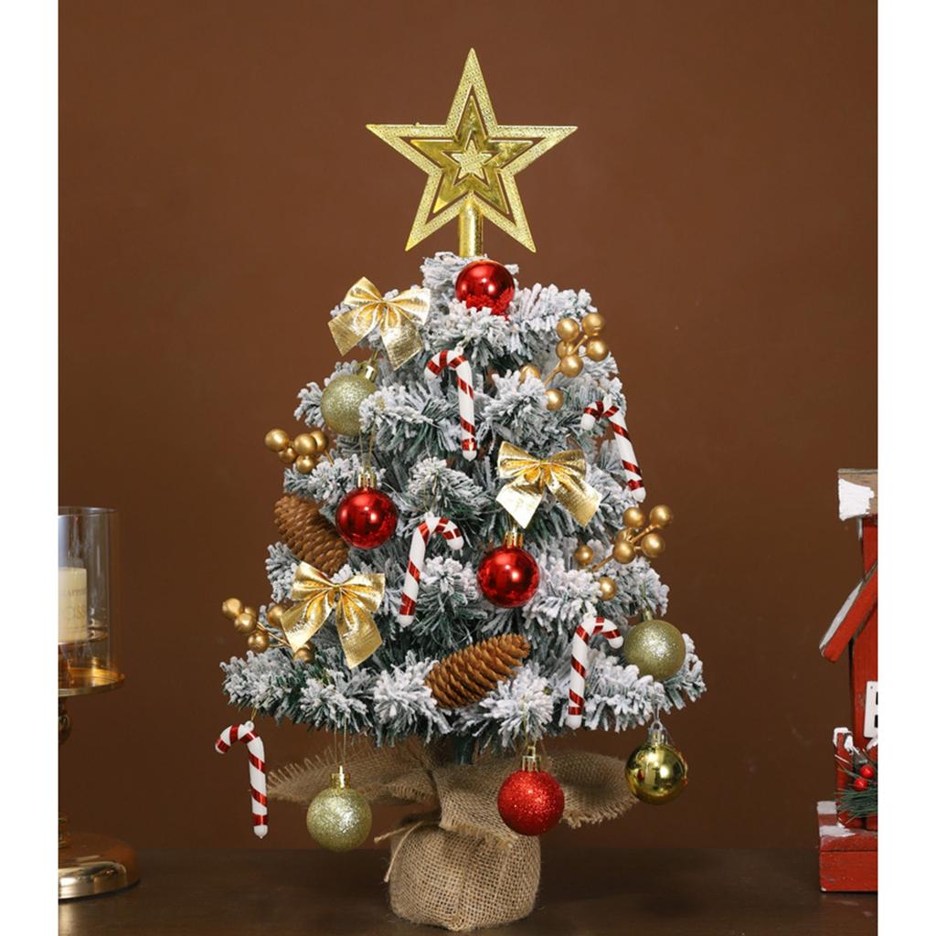 45cm Christmas Tree - Illuminated Small Christmas Tree,Gift Box Packaging Decorative Items Included for DIY Xmas Tree Making