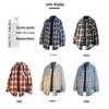 Men's Japanese Style Plaid Long-Sleeve Shirt