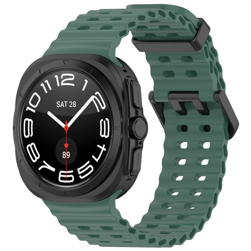 Marine Band For Samsung Galaxy Watch 7 Ultra Strap 47mm Accessories Sport Silicone Bracelet Correa Galaxy Watch Ultra Strap 47mm