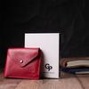 Women's Wallet with Coin Holder Made of Glossy Genuine Leather GRANDE PELLE Wallet 16808 Red