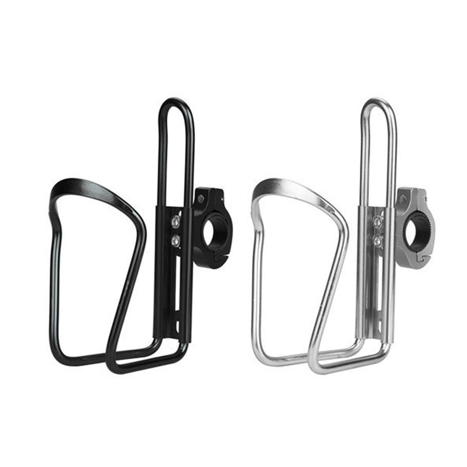 Bicycle Handlebar Water Bottle Holder, Aluminum Frame Mount Bracket with Clip, Practical Water Cage Accessory for Mountain and Road Bikes