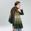 Satin Schal Damen Herbst und Winter Tie-Dye Farbverlauf Druck Europäisch und Amerikanisch Neu Flach Warm Vielseitig Schal Schal