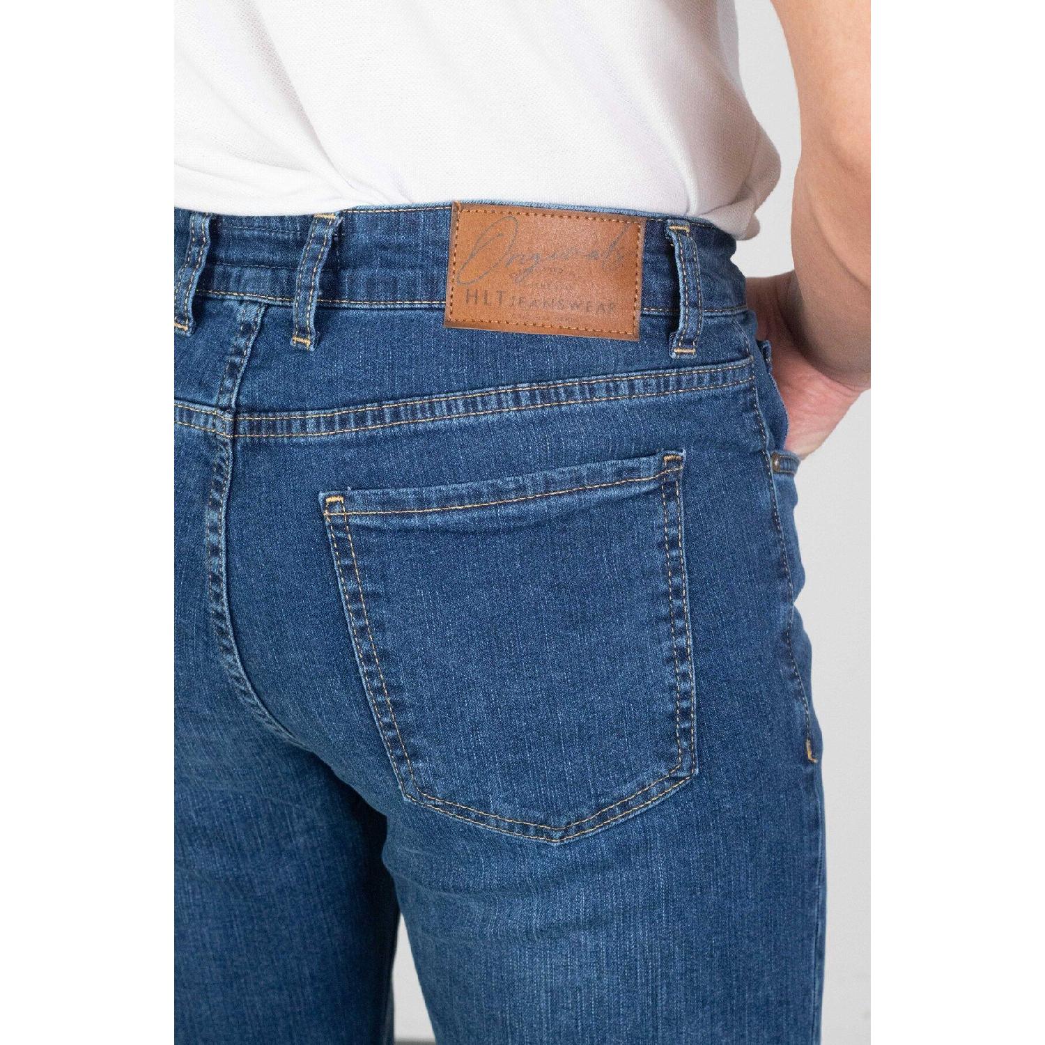 

Men s Light Blue Regular Fit Tube Leg Flexible Lycra Jeans Denim Trousers Hlthe001975 28 синій