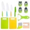 Kids Safe Knife Set, Plastic Fruit Knife with Cutting Board, Toddler Kitchen Toys