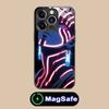 Demon Slayer Colored Neon Phone Case for iPhone 16 15 14 13 12 11 Pro Max Plus Mini MagSafe Wireless Charging Glass Phone Cover