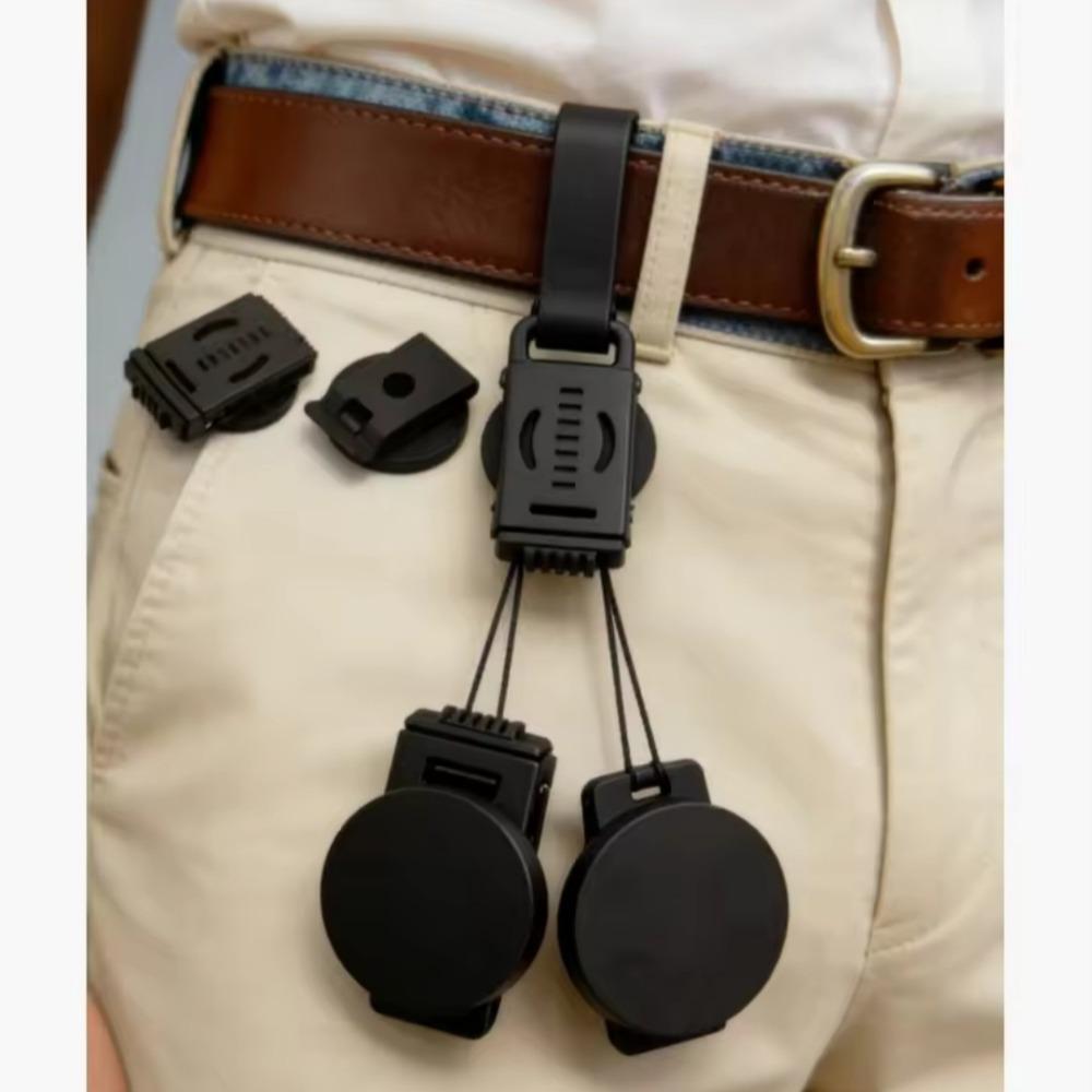 Adjustable Strong Magnetic Plastic Waist Clip Round Disc Belt Buckle Portable Suction Cup Holder Screw Hardware Storage Tool