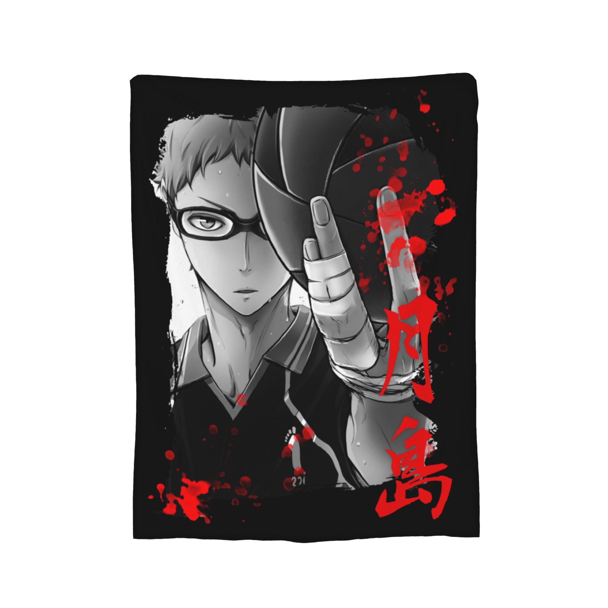 Хайкью Кей Цукишима Флисовое Одеяло с Принтом Волейбол Карасуно Кагеяма Портативное Мягкое Плед для Дивана, Кушетки, Покрывало 30x40in