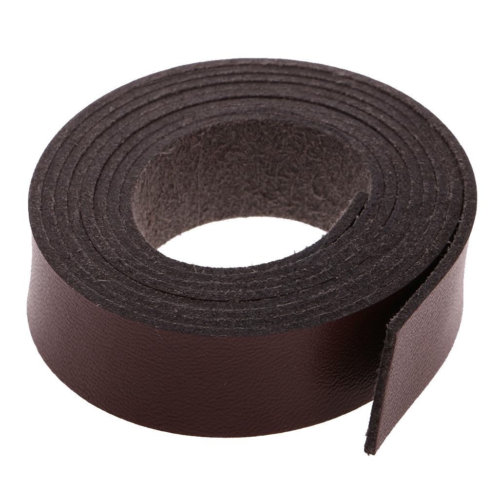 

Black PU Leather Ribbon Trimming Tape Strap Accessories DIY Leathecraft New коричневий