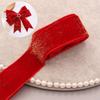 DIY Christmas Decoration Red Ribbon Bow Red Ribbons Holiday Decoration Red Satin