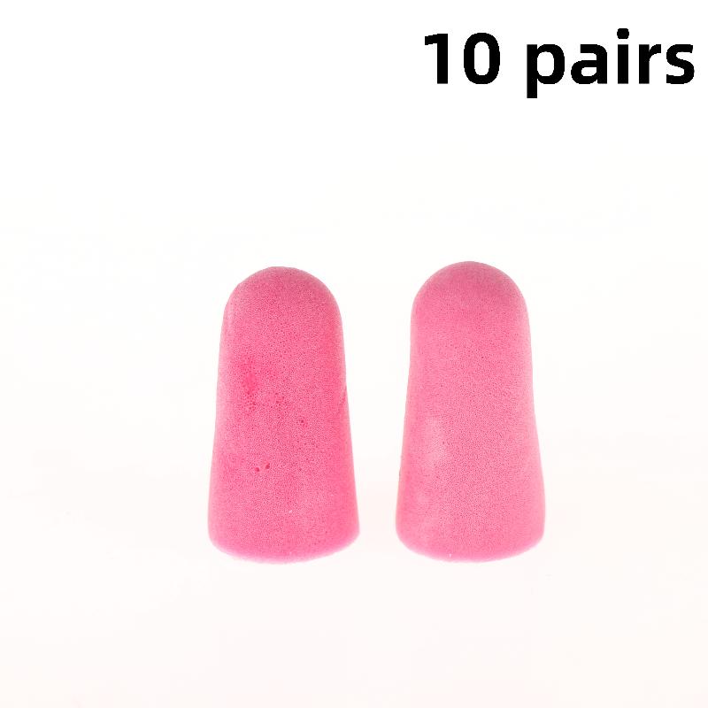 10Pairs Soft Foam Ear Plugs Reusable Noise Reduction for Work Study Sleep Travel Aircraft Anti Noise Ear Care Ear Aid